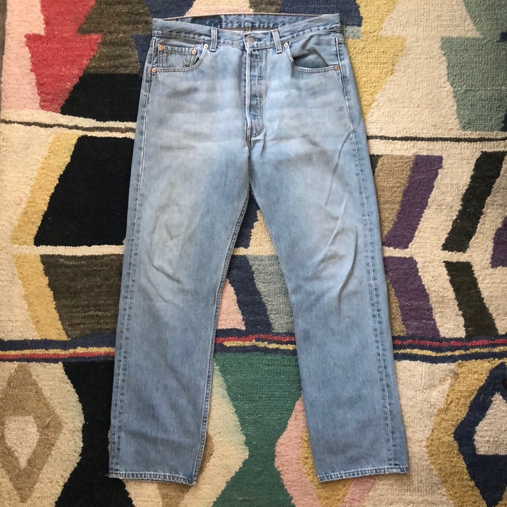 Vtg 501s white washed made in USA